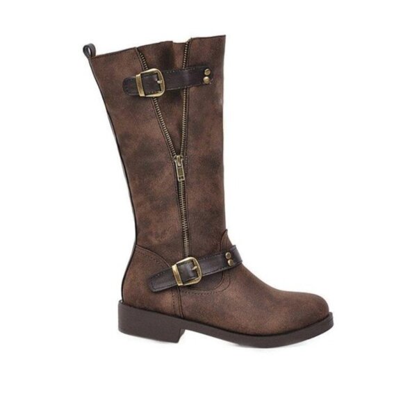 BUTITI - Brown Side-Buckle Boot - Picture 1 of 9